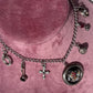 Gothic Floral Vintage Silver Charm Necklace