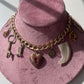 Howdy There Vintage Gold Charm Necklace