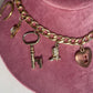 Howdy There Vintage Gold Charm Necklace