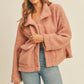 MURPHY MAUVE SHERPA FLEECE JACKET