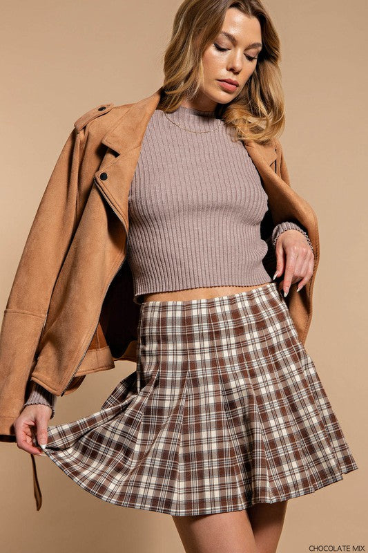 BECCA BROWN SCHOOL GIRL PLAID SKIRT