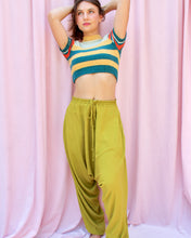Load image into Gallery viewer, LIME GREEN FLOWY BUDDHA PANTS
