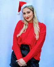 Load image into Gallery viewer, SANTA&#39;S COMING TO TOWN RED SWEATER
