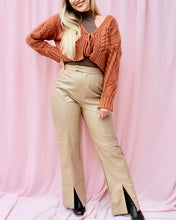 Load image into Gallery viewer, LEXI TAUPE PLEATHER PANTS

