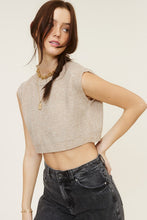 Load image into Gallery viewer, MCKENZIE SLEEVELESS CROPPED SWEATER VEST

