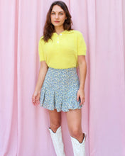 Load image into Gallery viewer, JULIET BLUE DITSY FLORAL MINI SKORT
