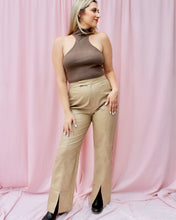 Load image into Gallery viewer, LEXI TAUPE PLEATHER PANTS
