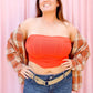 PLUS SIZE PUMPKIN SPICE SHACKET