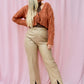 LEXI TAUPE PLEATHER PANTS