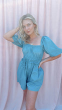 Load image into Gallery viewer, JORDAN PUFF SLEEVE ROMPER - The Lovely Sun
