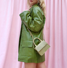 Load image into Gallery viewer, AVOCADO PLEATHER JACKET - The Lovely Sun

