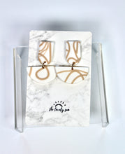 Load image into Gallery viewer, WHITE CLAY WEDGE EARRINGS - The Lovely Sun
