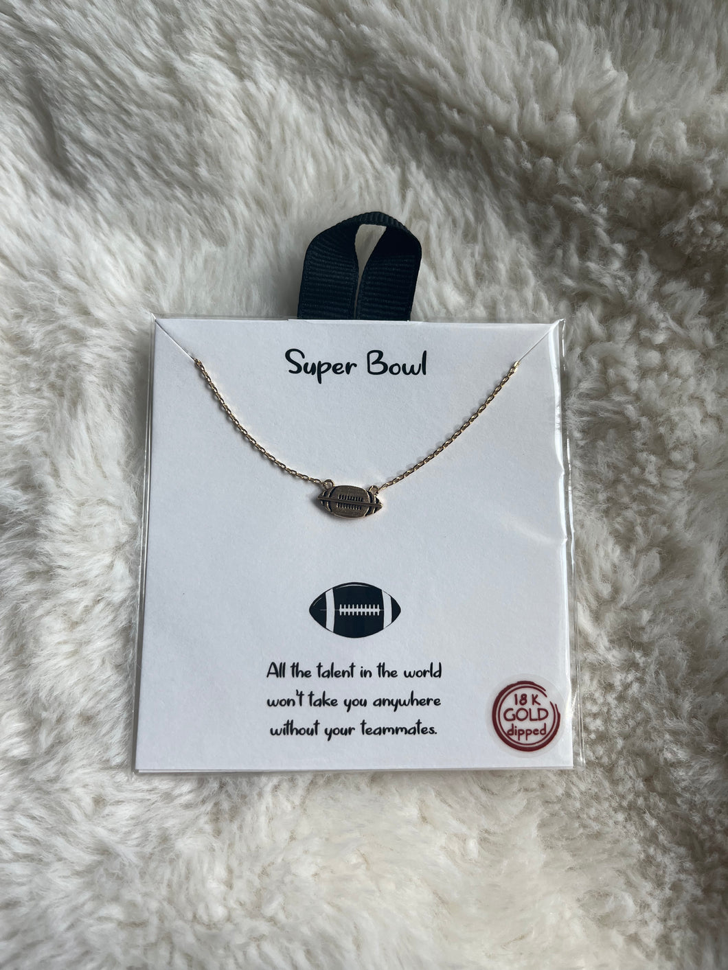 18K GOLD DIPPED FOOTBALL NECKLACE