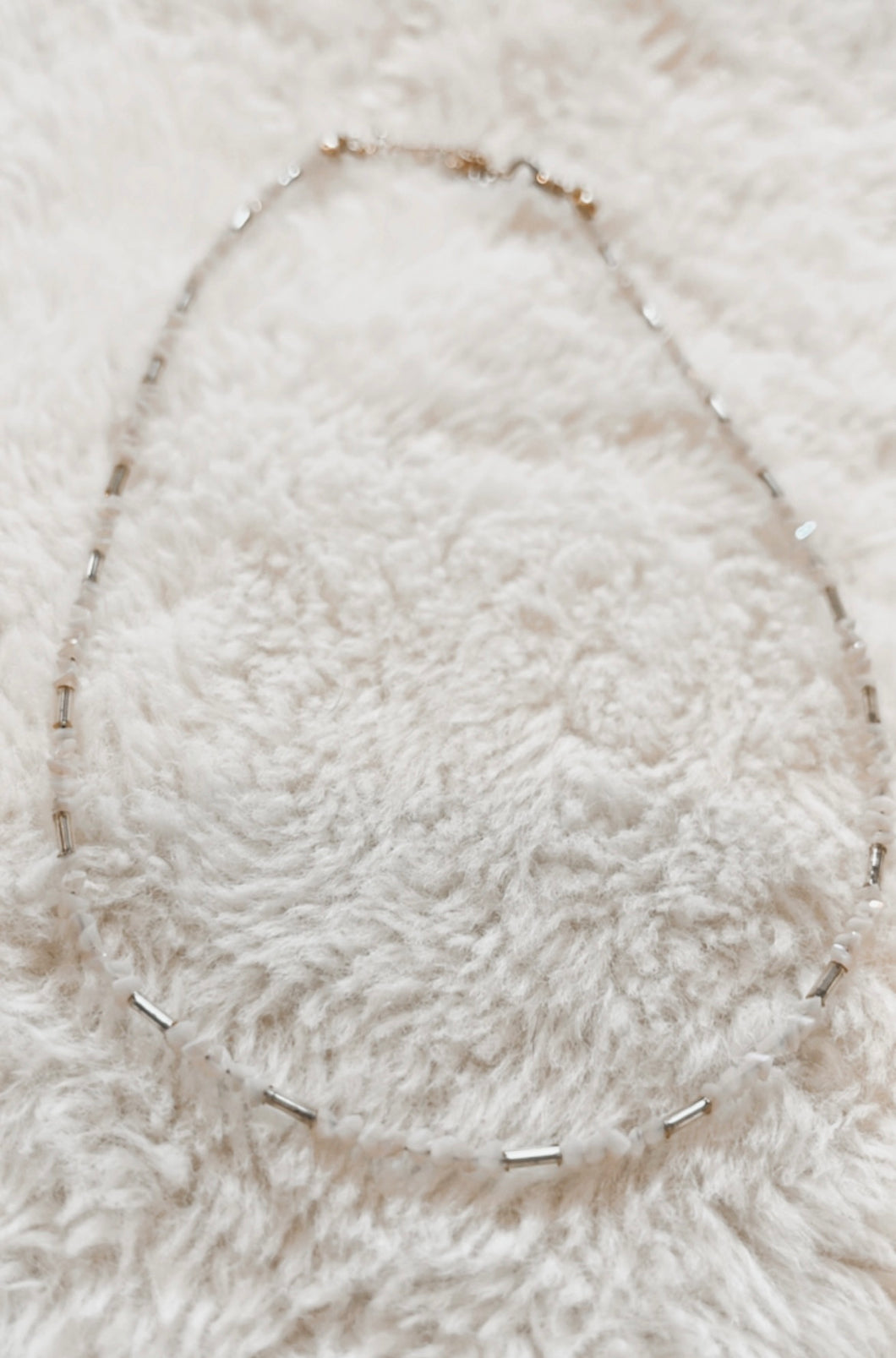 WHITE CRYSTAL NECKLACE - The Lovely Sun