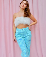 Load image into Gallery viewer, BLUE AVA PATTERN HIGH-WAISTED JEANS
