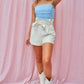 LUCY HIGH-WAISTED PLEATHER SHORTS - The Lovely Sun