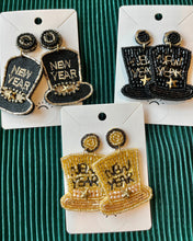 Load image into Gallery viewer, NYE HAT BEADED EARRINGS
